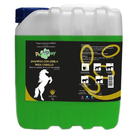 Shampoo Equino de Sábila 'Brillo Natural' 5L - Fortalecedor y Desenredante para Crin y Cola