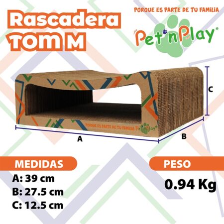Mueble Rascador 'Tom M' – Rascador Mediano para Gatos Activos