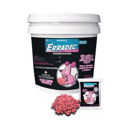 Erradic Pellets Plus Brodifacoum 0.005% - Cubeta 100 sobres 20g