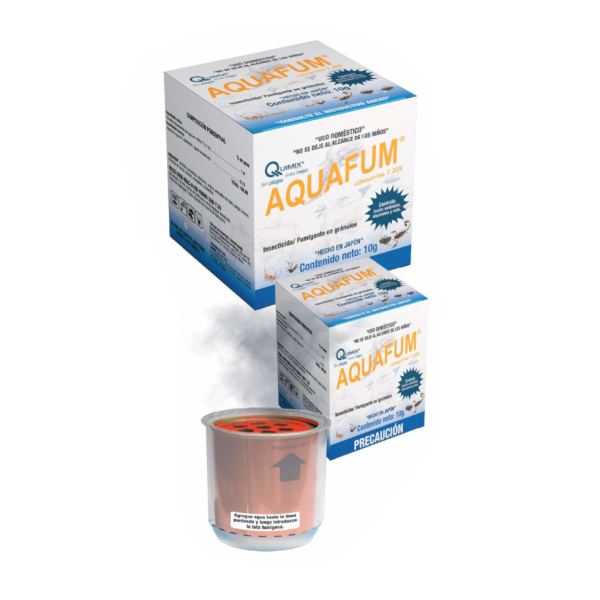 Aquafum Generador de Humo Insecticida (Cifenotrina 7.2%), Caja 4 piezas para 320m3