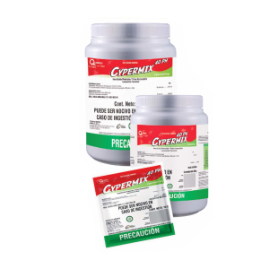 Cypermix 40 PH Insecticida Polvo Humectable (Cipermetrina + PBO), Caja 4 botes de 250 g