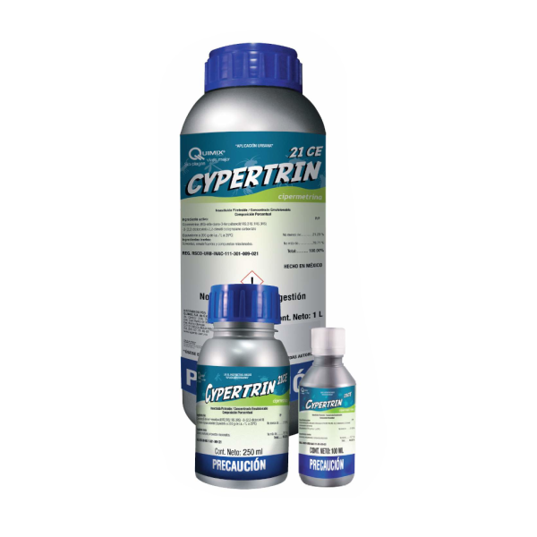 Cypertrin 21 CE Insecticida (Cipermetrina 21%), Caja 12 L