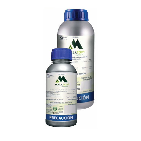 Malatop Insecticida (Malathion 83.7%), Caja 12 L