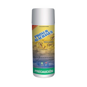 Proxur 1% Alacrán Talquera Polvo Insecticida (Propoxur 1%), Caja 16 botes de 100 g