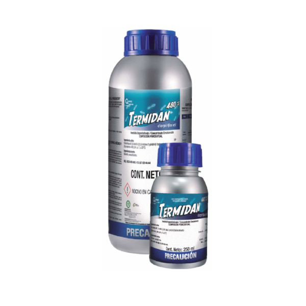 Termidan 480 Termiticida (Clorpirifos 44.4%), Caja 12 L