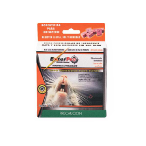 Cubo Parafinado Perforado Rodenticida, Caja 30 cajillas de 140 g
