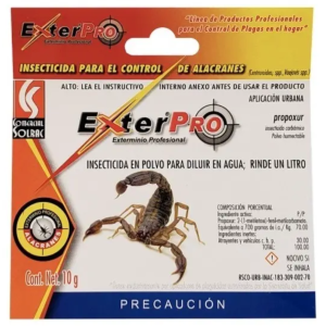 Insecticida Profesional Para Alacranes Exterpro 24 Sobres x 10g