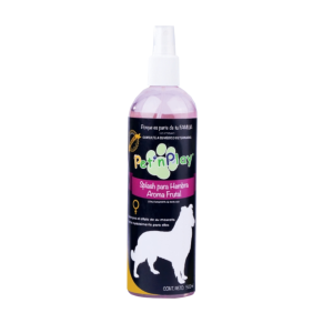 Perfume Aroma Frutal Hembra para Mascotas 250 ml, Caja 12 piezas